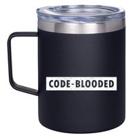 Funny Code Blooded Software Engineer Programmer 12oz Stainless Steel Coffee Mug