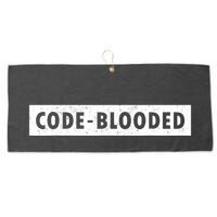 Funny Code Blooded Software Engineer Programmer Large Microfiber Waffle Golf Towel