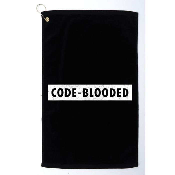 Funny Code Blooded Software Engineer Programmer Golf Towel