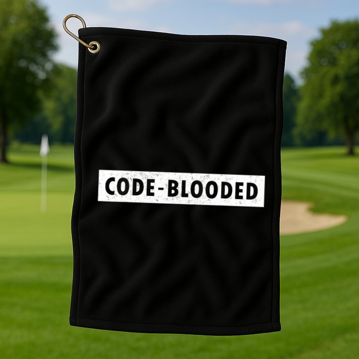 Funny Code Blooded Software Engineer Programmer Golf Towel