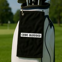Funny Code Blooded Software Engineer Programmer Golf Towel