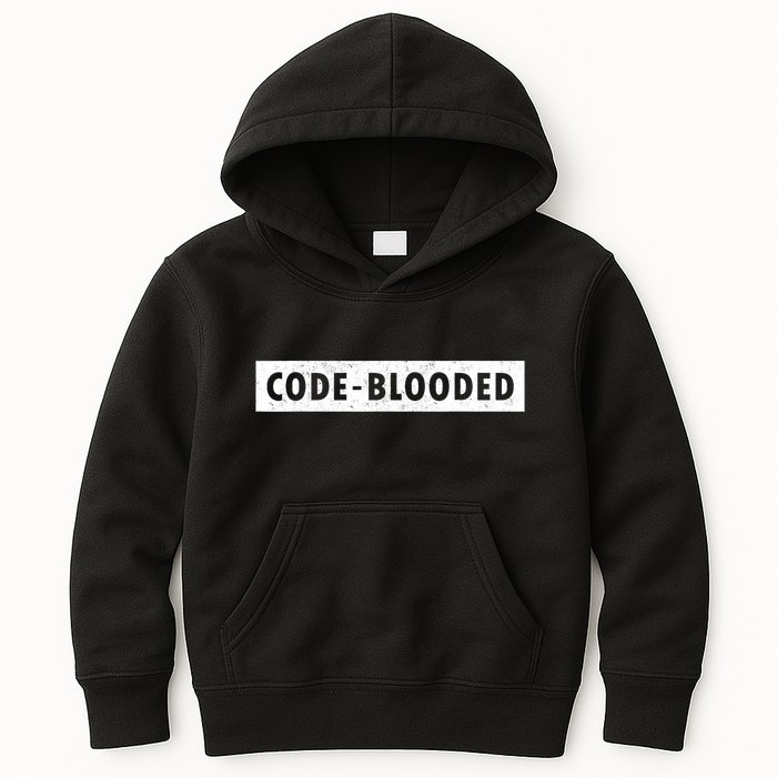 Funny Code Blooded Software Engineer Programmer Kids Hoodie