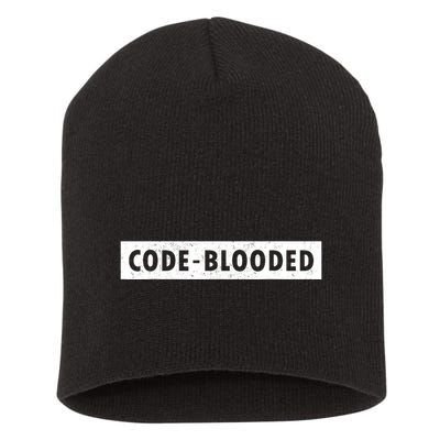 Funny Code Blooded Software Engineer Programmer Short Acrylic Beanie