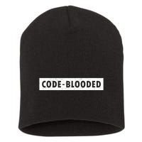 Funny Code Blooded Software Engineer Programmer Short Acrylic Beanie
