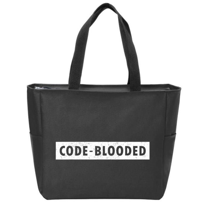 Funny Code Blooded Software Engineer Programmer Zip Tote Bag