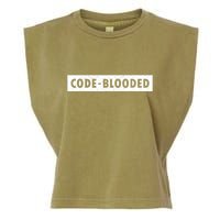 Funny Code Blooded Software Engineer Programmer Garment-Dyed Women's Muscle Tee
