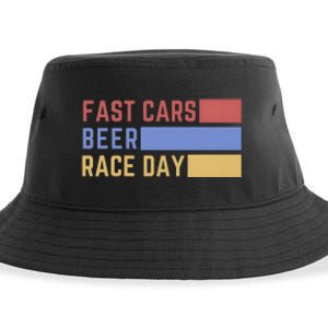 Fast Car Beer Race Day Sustainable Bucket Hat