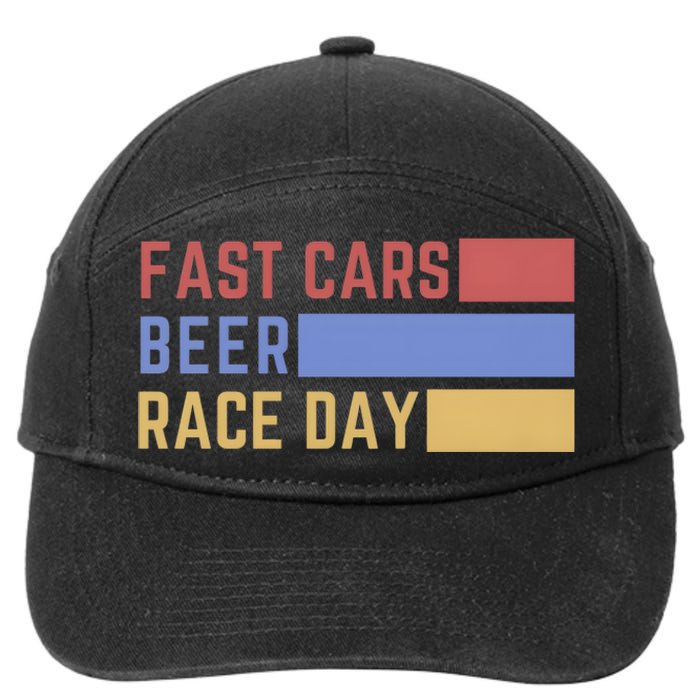 Fast Car Beer Race Day 7-Panel Snapback Hat