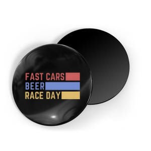 Fast Car Beer Race Day Magnet