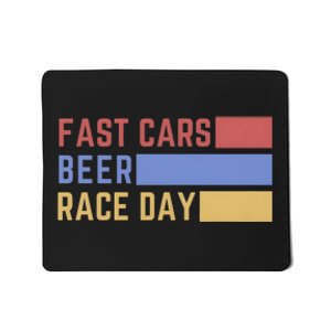 Fast Car Beer Race Day Mousepad