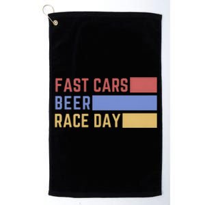 Fast Car Beer Race Day Platinum Collection Golf Towel