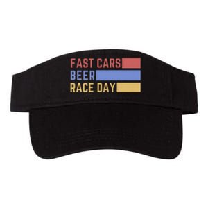 Fast Car Beer Race Day Valucap Bio-Washed Visor