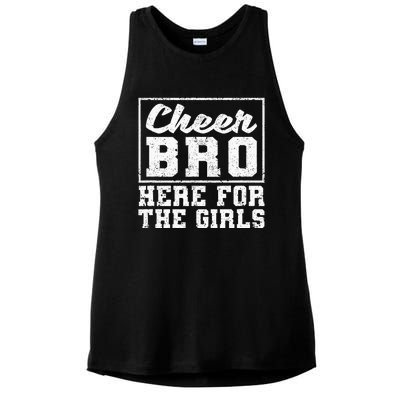 Funny Cheerleading Bros Cheer Bro Here For The Ladies PosiCharge Tri-Blend Wicking Tank