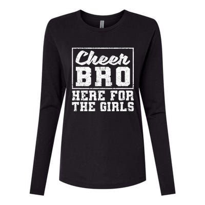 Funny Cheerleading Bros Cheer Bro Here For The Womens Cotton Relaxed Long Sleeve T-Shirt