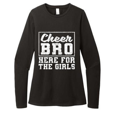 Funny Cheerleading Bros Cheer Bro Here For The Womens CVC Long Sleeve Shirt