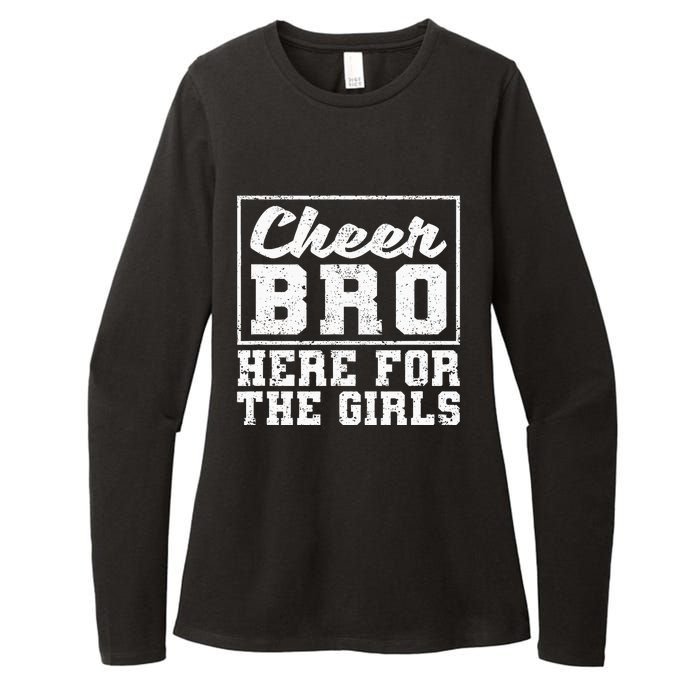 Funny Cheerleading Bros Cheer Bro Here For The Womens CVC Long Sleeve Shirt