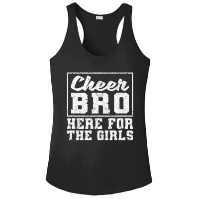 Funny Cheerleading Bros Cheer Bro Here For The Ladies PosiCharge Competitor Racerback Tank