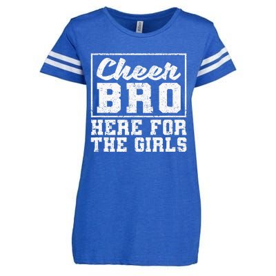 Funny Cheerleading Bros Cheer Bro Here For The Enza Ladies Jersey Football T-Shirt