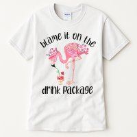 Flamingo Cruise Blame It On The Drink Package Drinking Booze Tall T-Shirt
