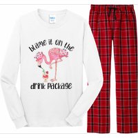 Flamingo Cruise Blame It On The Drink Package Drinking Booze Long Sleeve Pajama Set