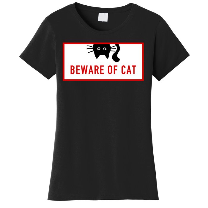 Funny Cat Beware Of Cat Lover Women's T-Shirt