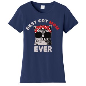 Funny Cat Best Cat Mom Ever Meow With My Cat Tee For Wo Women's T-Shirt