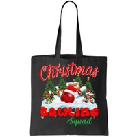 Funny Christmas Bowling Squad Dabbing Santa Elf Tote Bag