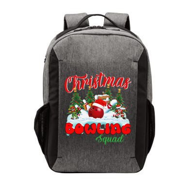 Funny Christmas Bowling Squad Dabbing Santa Elf Vector Backpack