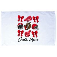 Football Coquette Bow Cheer Mom Red Microfiber Hand Towel