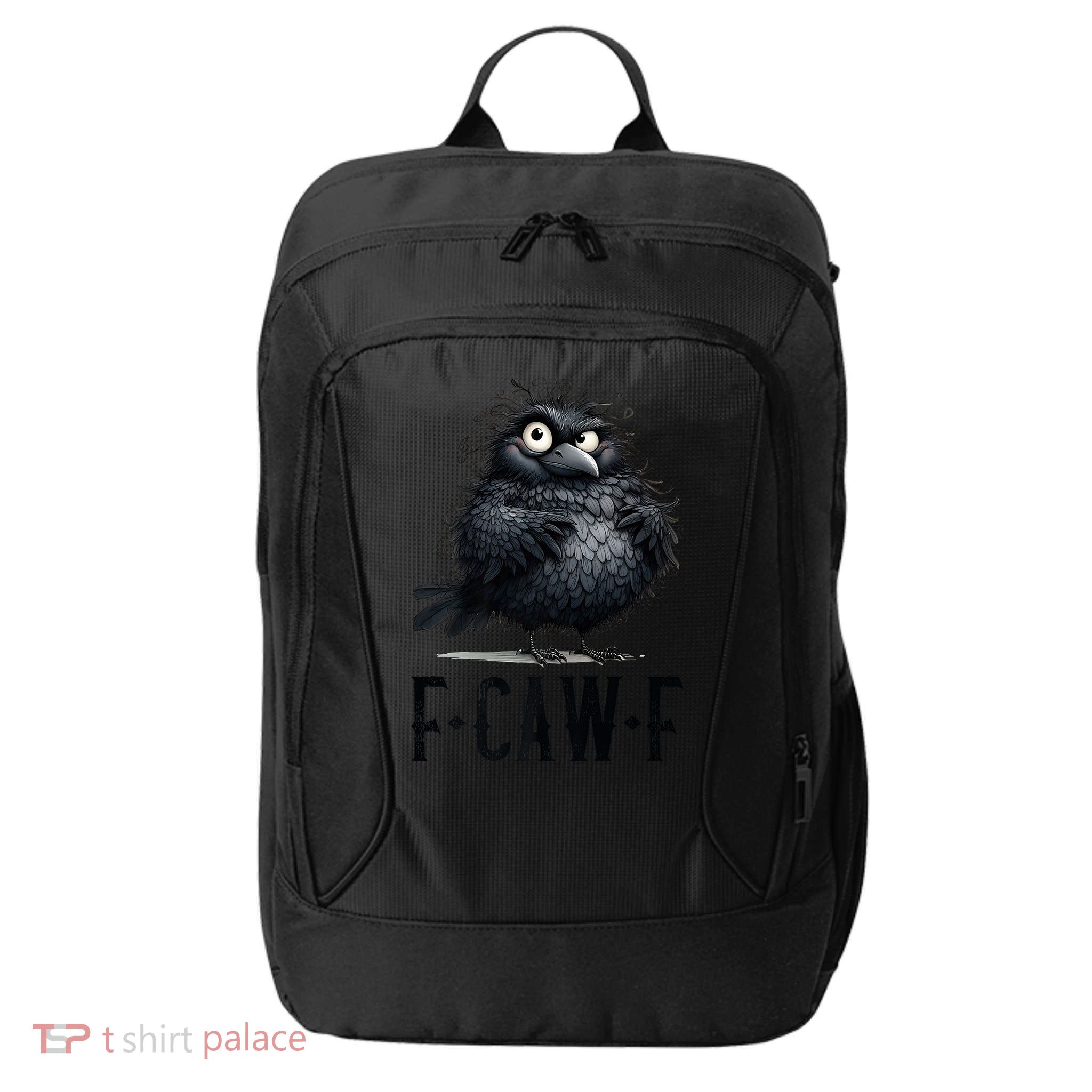 F-Caw-F  Crow  Bird Funny Crow F-Caw-F   City Backpack