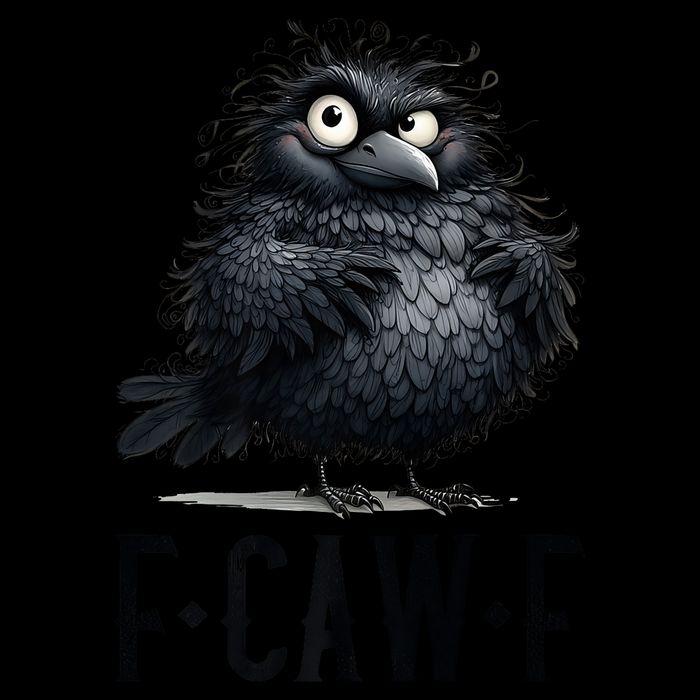 F-Caw-F  Crow  Bird Funny Crow F-Caw-F   16 in Basic Backpack