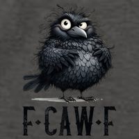 F-Caw-F  Crow  Bird Funny Crow F-Caw-F   Vector Backpack