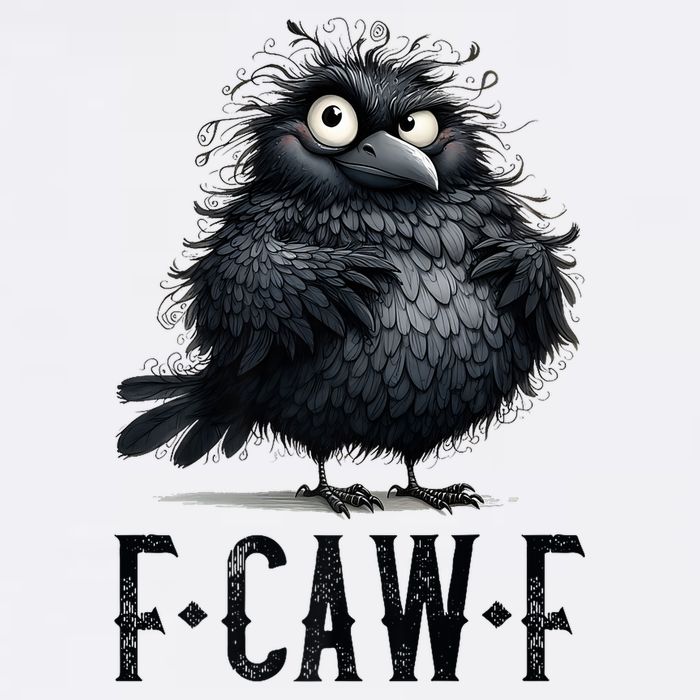 F-Caw-F  Crow  Bird Funny Crow F-Caw-F   Garment-Dyed Sweatshirt