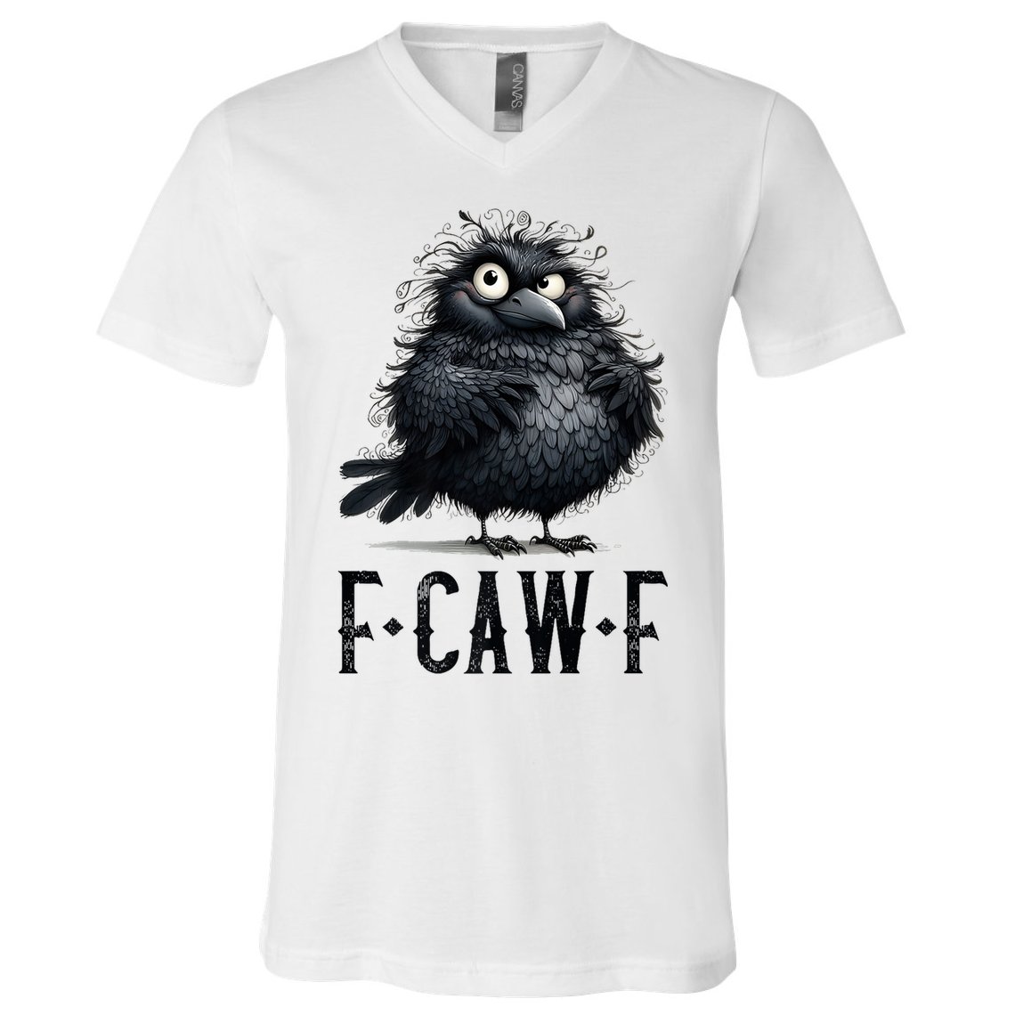 F-Caw-F  Crow  Bird Funny Crow F-Caw-F   V-Neck T-Shirt