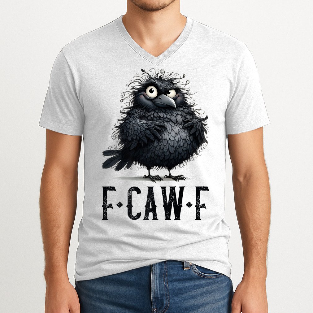 F-Caw-F  Crow  Bird Funny Crow F-Caw-F   V-Neck T-Shirt