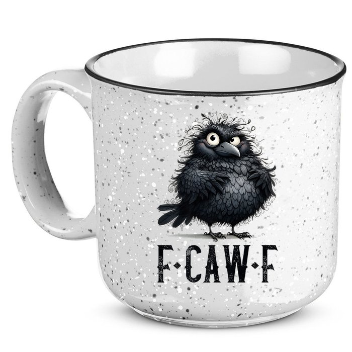 F-Caw-F  Crow  Bird Funny Crow F-Caw-F   15oz Campfire Ceramic Mug