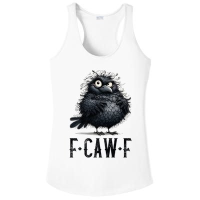 F-Caw-F  Crow  Bird Funny Crow F-Caw-F   Ladies PosiCharge Competitor Racerback Tank