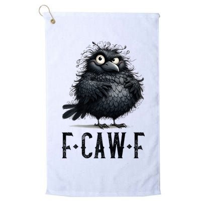 F-Caw-F  Crow  Bird Funny Crow F-Caw-F   Golf Towel