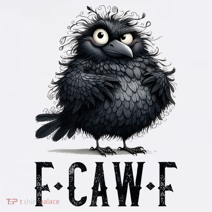 F-Caw-F  Crow  Bird Funny Crow F-Caw-F   Short Acrylic Beanie
