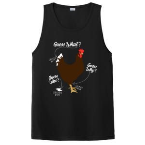 Funny Chicken Butt Guess Why? Farm Cool Gift PosiCharge Competitor Tank