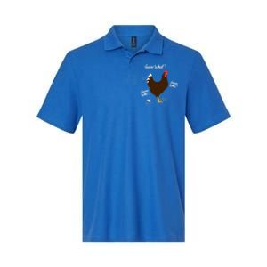 Funny Chicken Butt Guess Why? Farm Cool Gift Softstyle Adult Sport Polo