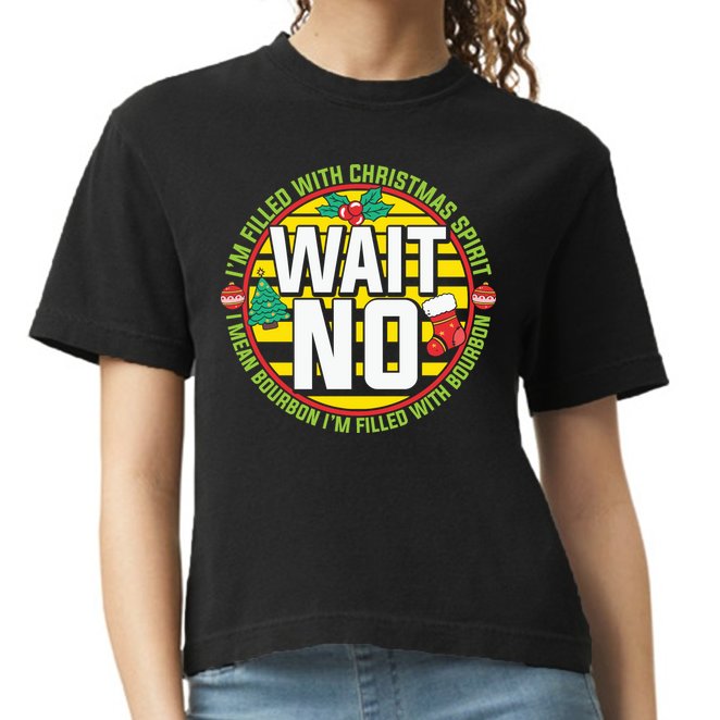 Funny Christmas Bourbon Comfort Colors Boxy T-Shirt