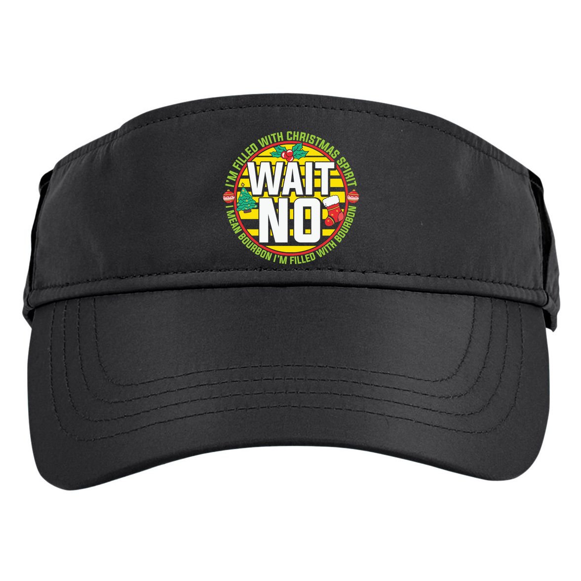 Funny Christmas Bourbon Adult Drive Performance Visor