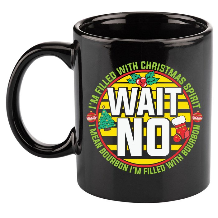 Funny Christmas Bourbon 11oz C Handle Ceramic Mug