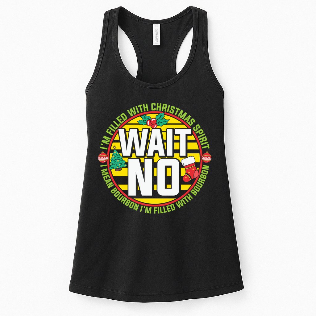 Funny Christmas Bourbon Womens Tank Top