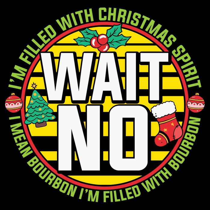 Funny Christmas Bourbon Zip Tote Bag