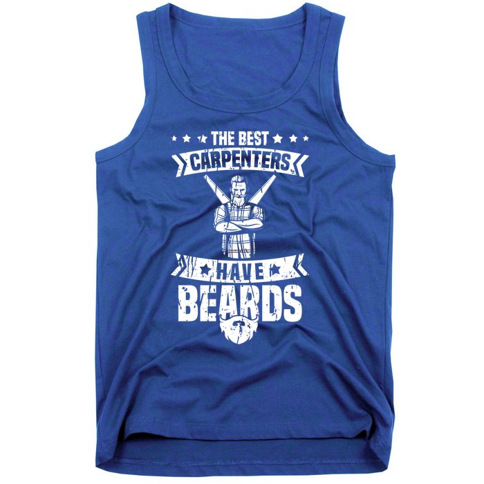 Funny Carpenter Beard Gift Woodworker Carpentry Crafts Gift Tank Top