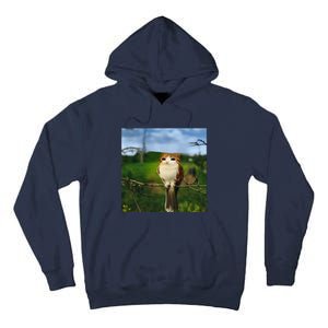 Funny Cat Bird Meme Brainrot Gen Z Bird Cat Meme Tall Hoodie