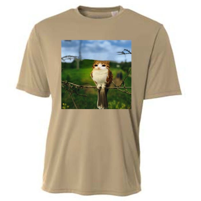 Funny Cat Bird Meme Brainrot Gen Z Bird Cat Meme Cooling Performance Crew T-Shirt