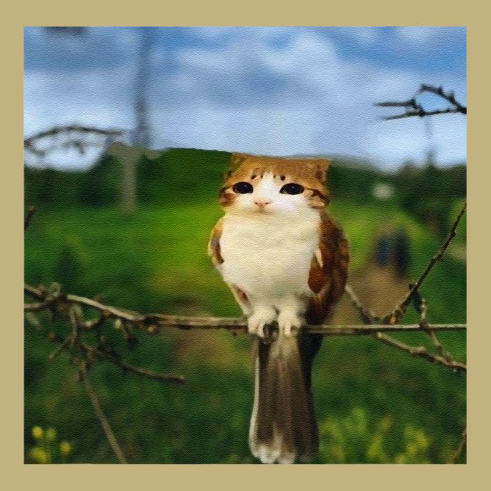 Funny Cat Bird Meme Brainrot Gen Z Bird Cat Meme Mousepad